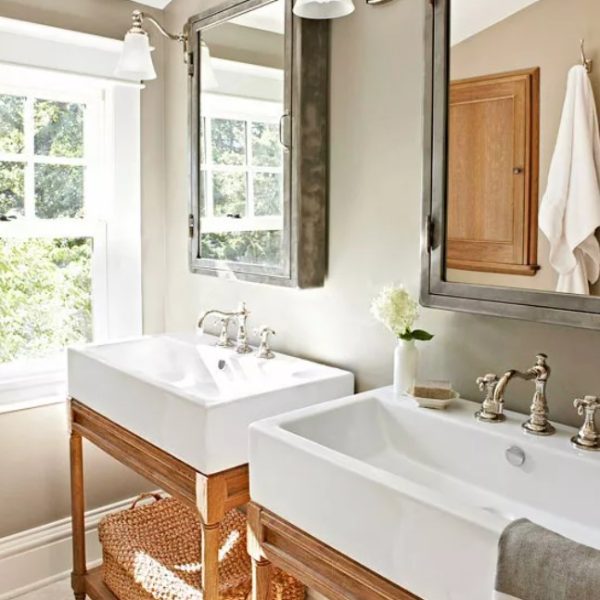 Farmhouse Bathroom-BHG Farmhouse Bathroom-BHG